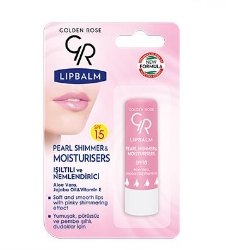 بالم لب مروارید براق کننده و مرطوب کننده گلدن رز Spf 15